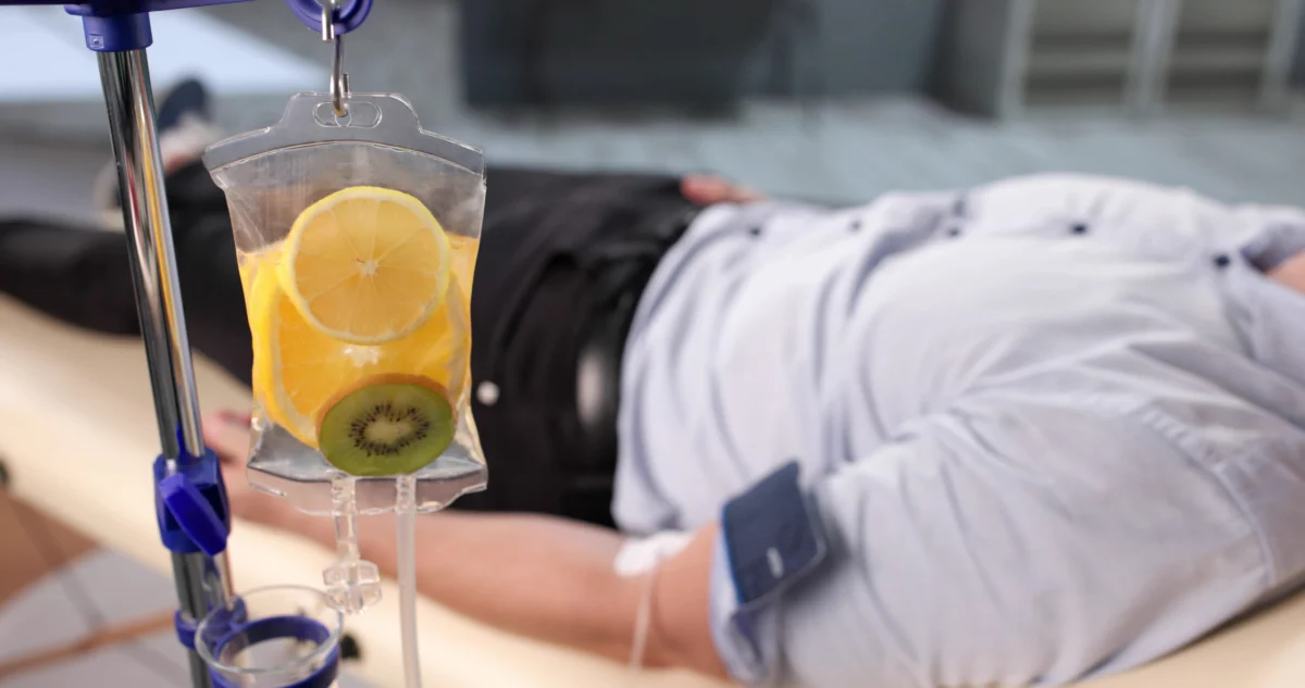 The Doctor Administers Vitamin IV Therapy To A Young Man in Wakefield, MA | Infinite Beauty Med Spa